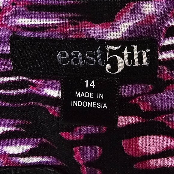 East 5th Purple Black Boho Skirt Linen Blend Abstract Dark Academia Artsy 14 - Picture 8 of 10